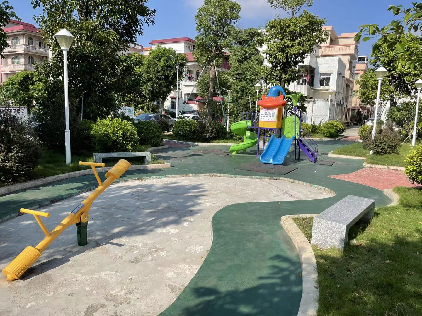 广东省江门市江海区外海街道七西村委会七西盈丰公园硅PU球场项目